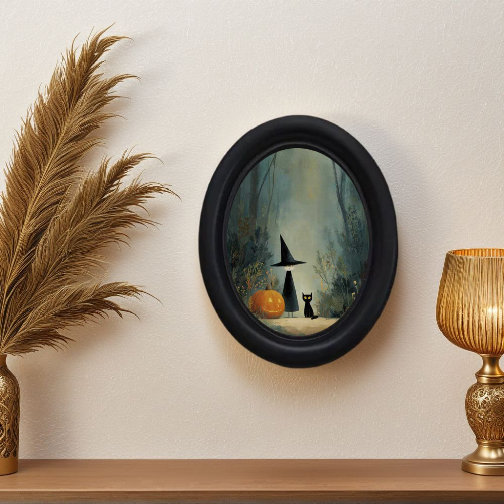 3D Printing Examples - Een 3D Vintage Halloween-heks en zwarte