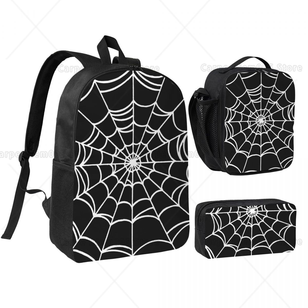 3D Printing Web - Black Web Spider Prints Rugzakset voor