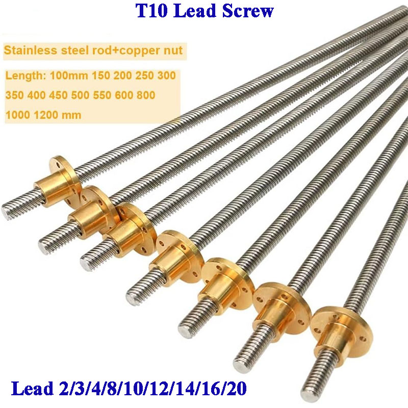 Lead Screw Stepper - T10 spindel 304 roestvrij staal Tr10