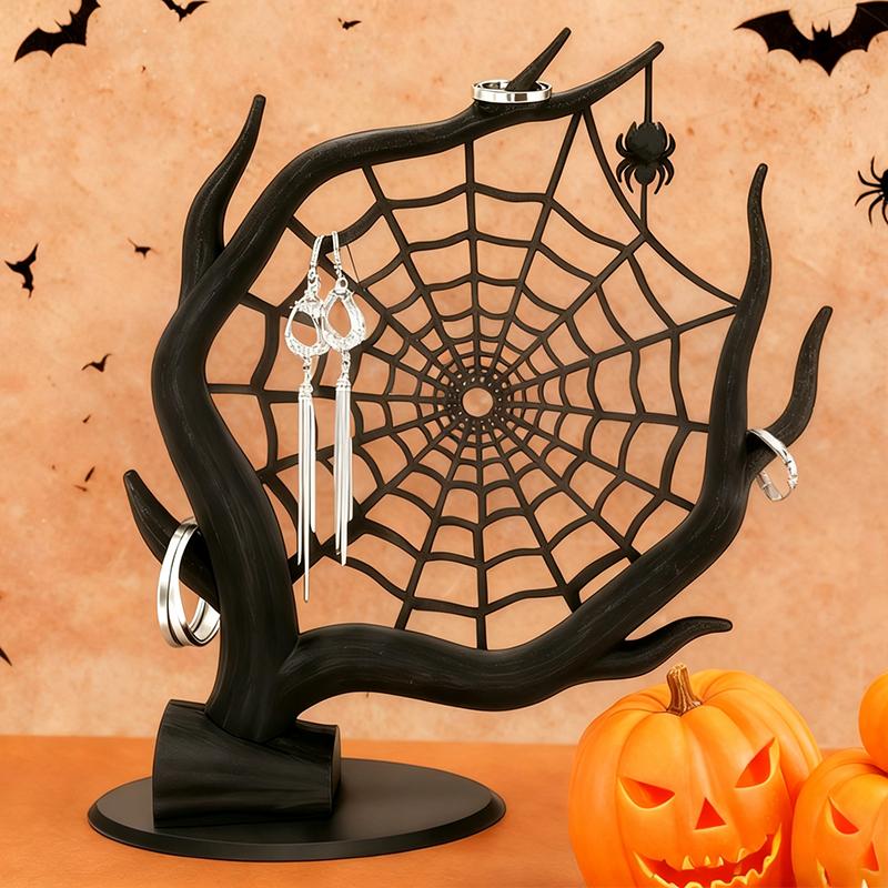 3D Printing Web - Precisie 3D-geprinte spinnenweb-sieradenstandaard Halloween-decoratie Waterdichte anti-kras
