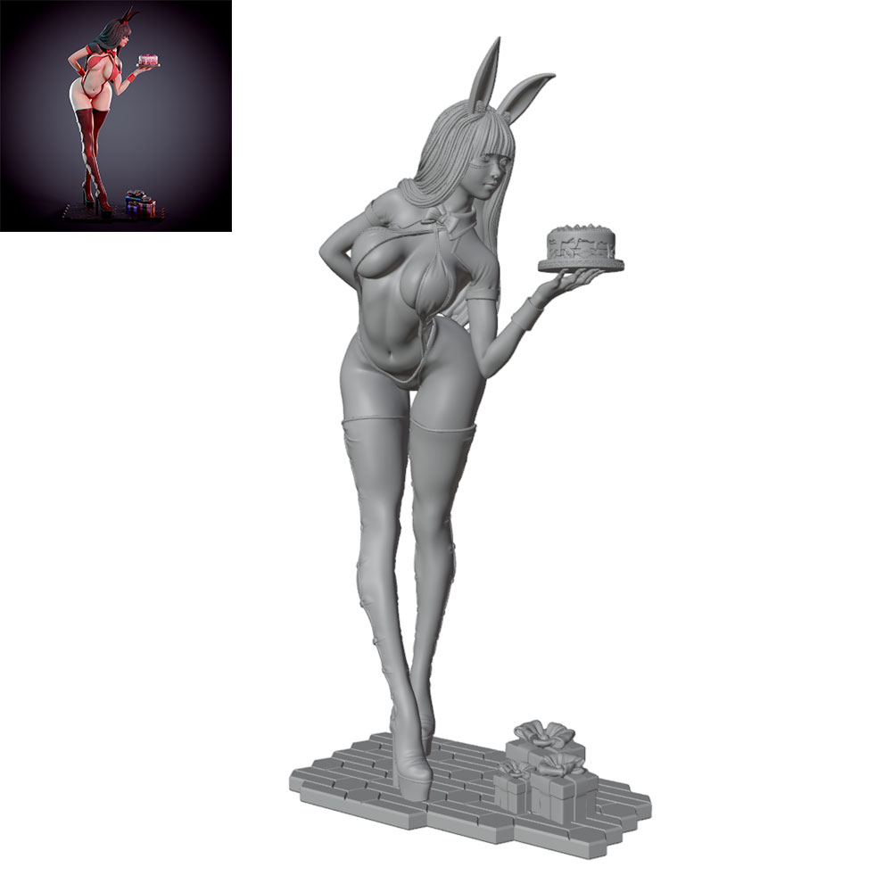 3D Printing Rabbit - 1/24/12/6 Themafeest van de Feestdagen: Konijnenmeisje,