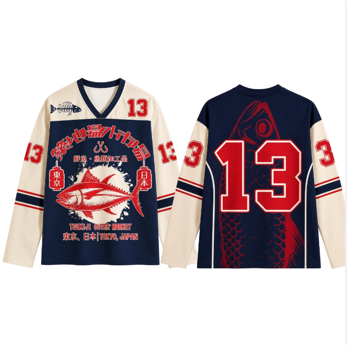 3D Printing Services - Retro Japanse stijl 3D-geprint T-shirt met