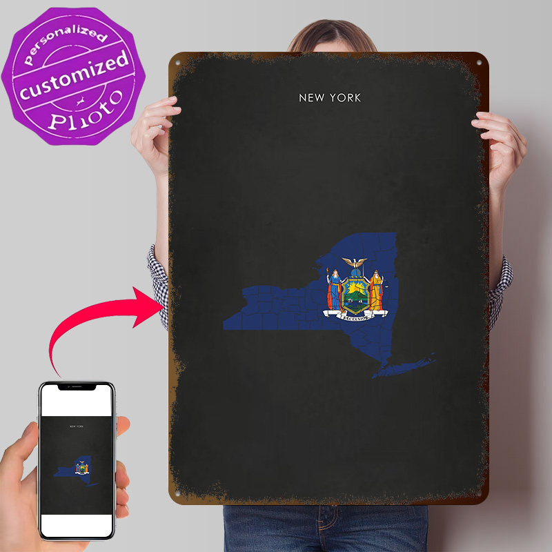 New York State vlag kaart post - 3D Printing York recensie en prijs