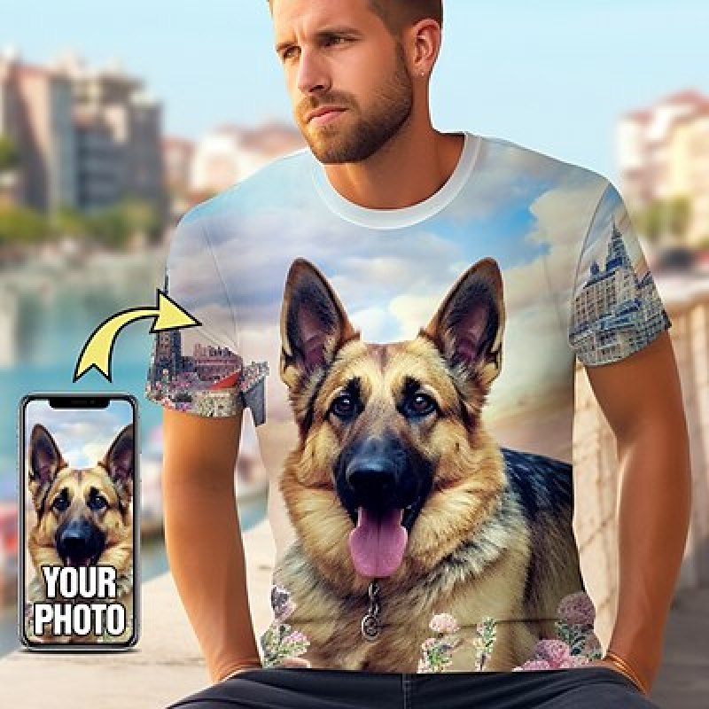 Custom Pet T-Shirt Voor Mannen - 3D Printing Services recensie en prijs