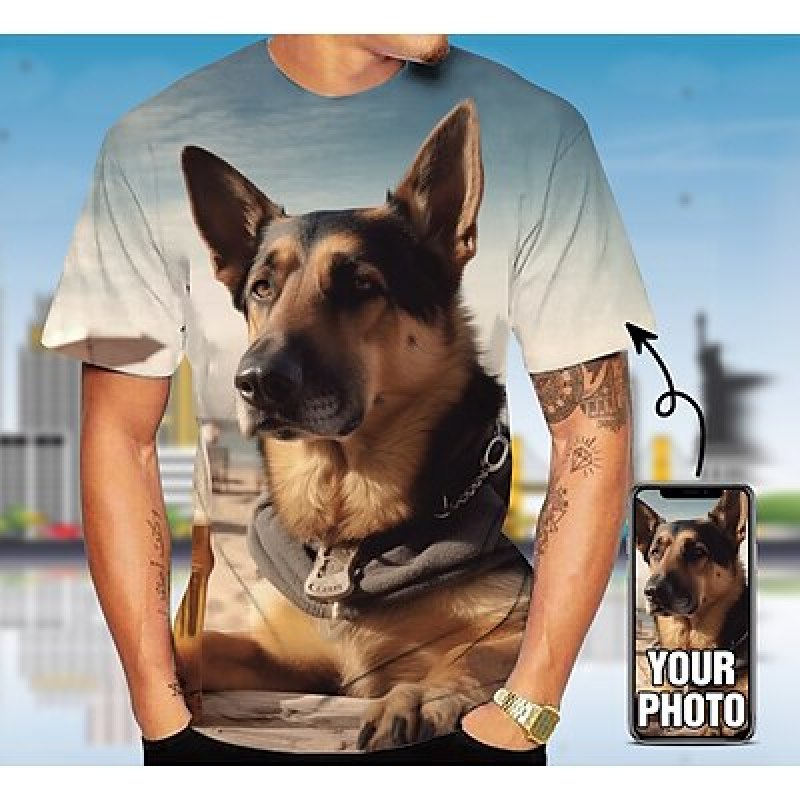 Custom Pet T-Shirt Voor Mannen - 3D Printing Services recensie en prijs